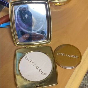 Estée Lauder Elegant Gold Compact Case golden Virgo compact case never used